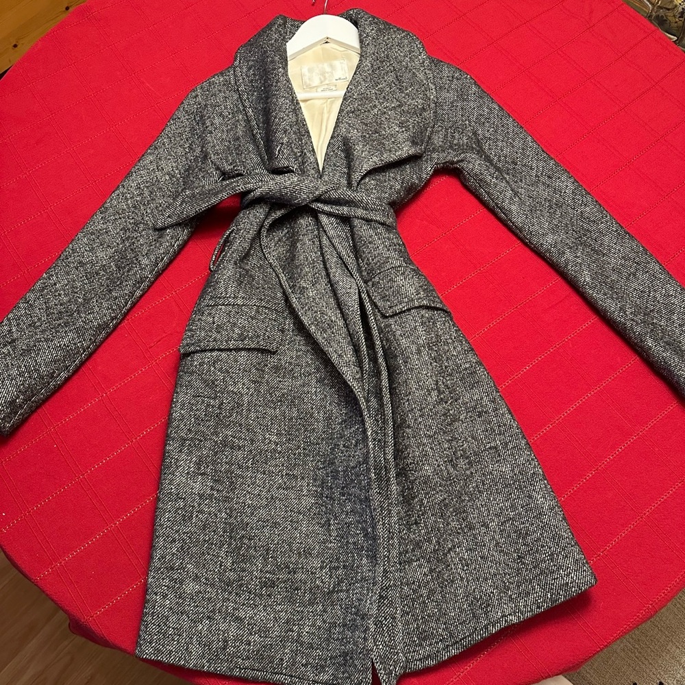 Wilfred Black and Cream Textured Coat
